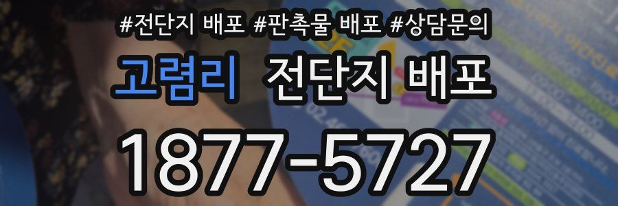고렴리 전단지 배포