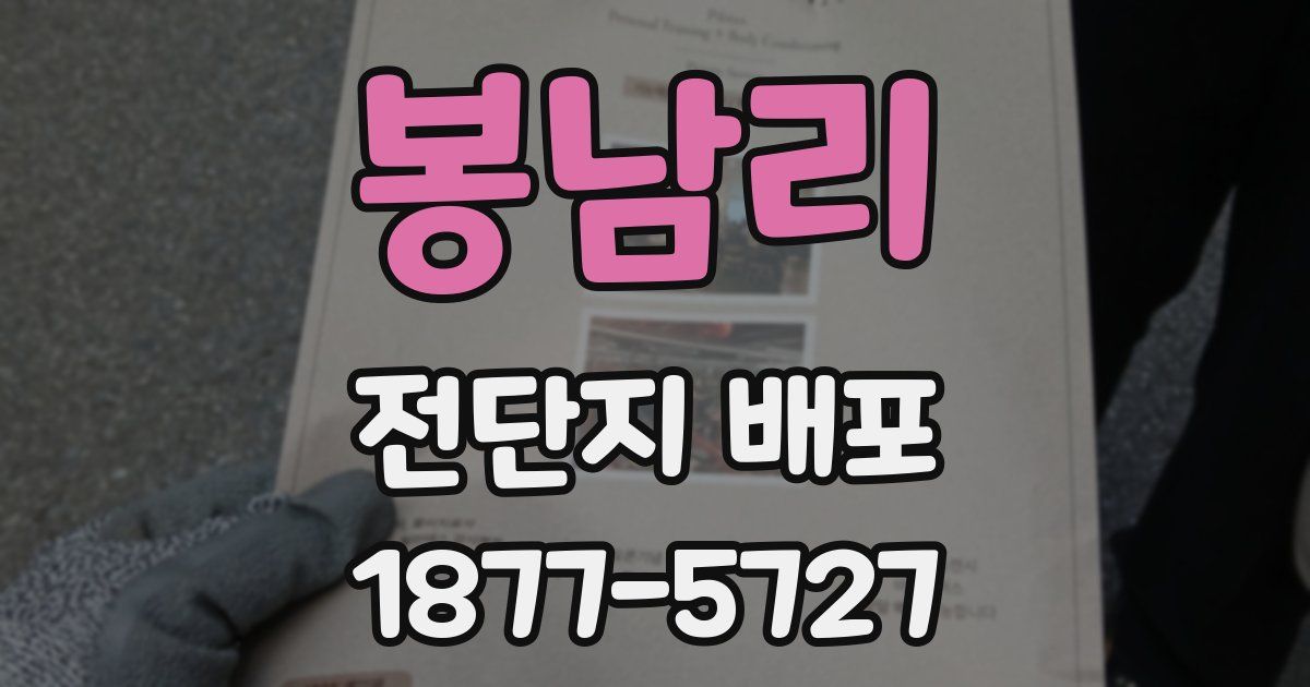 봉남리 전단지 배포