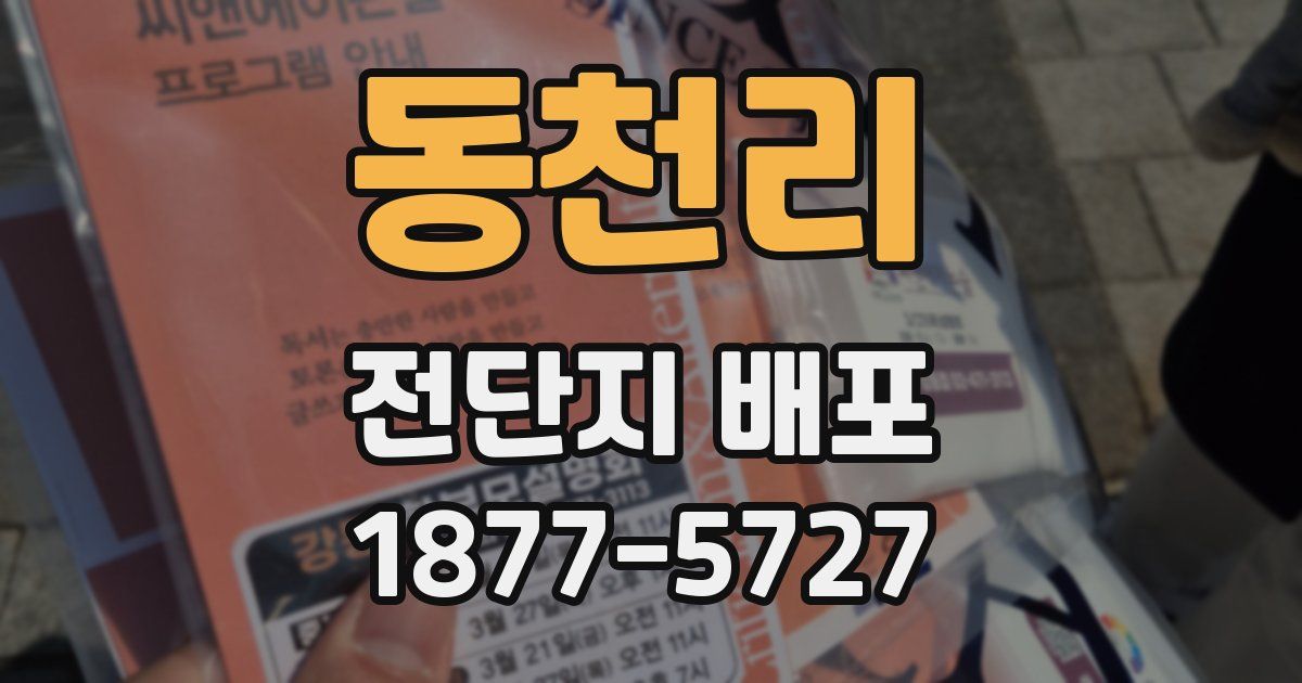 동천리 전단지 배포