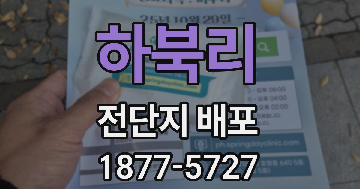 하북리 전단지 배포