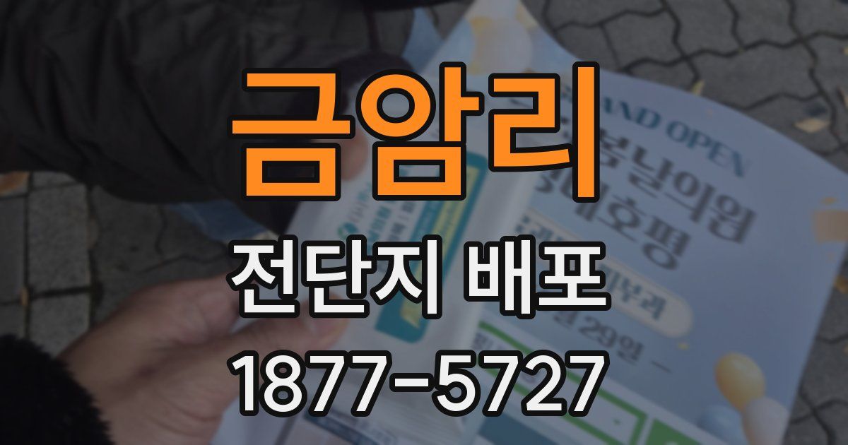 금암리 전단지 배포