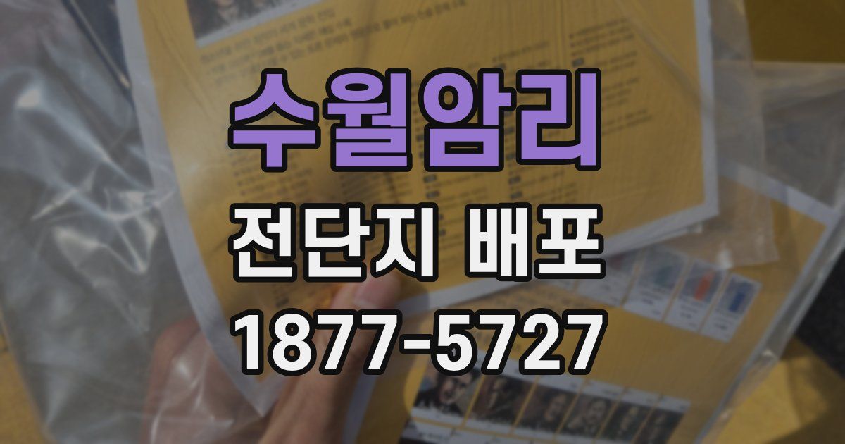 수월암리 전단지 배포