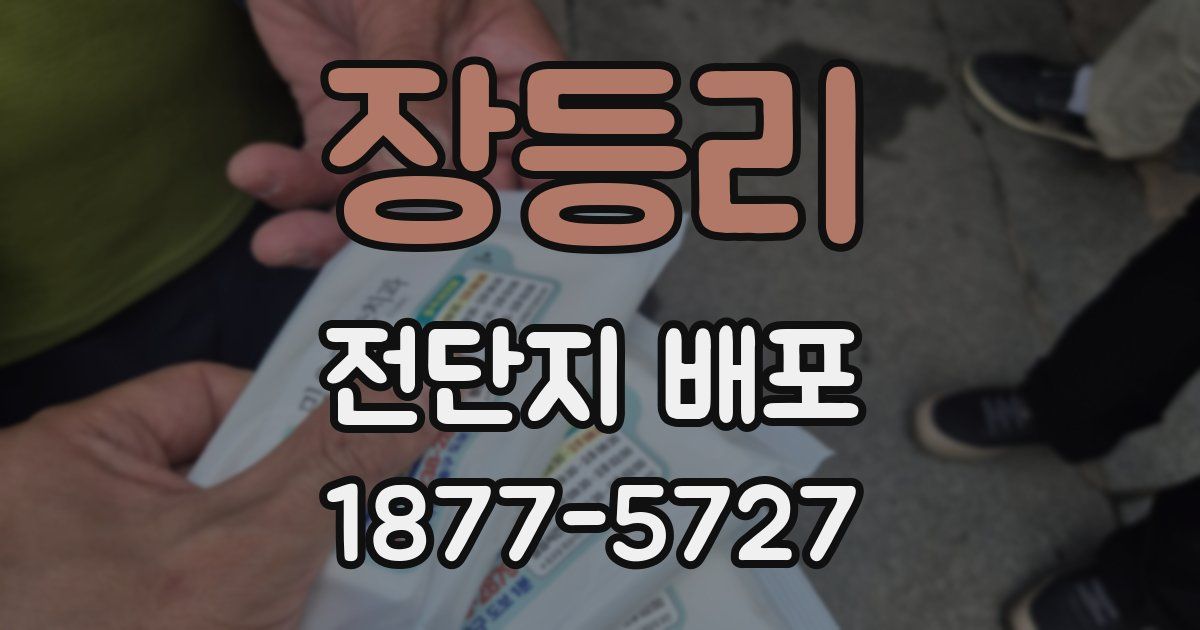 장등리 전단지 배포