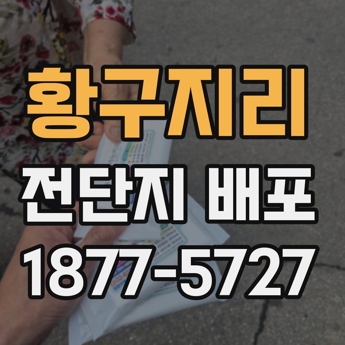 황구지리 전단지 배포