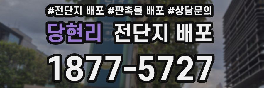 당현리 전단지 배포