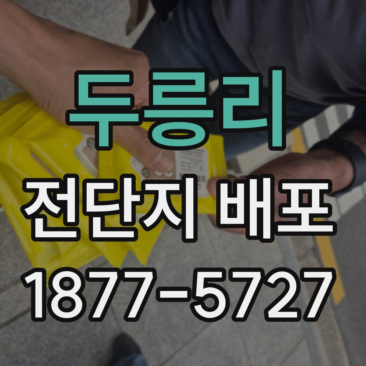 두릉리 전단지 배포