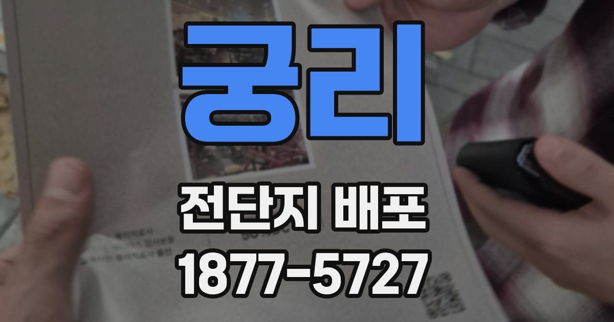 궁리 전단지 배포