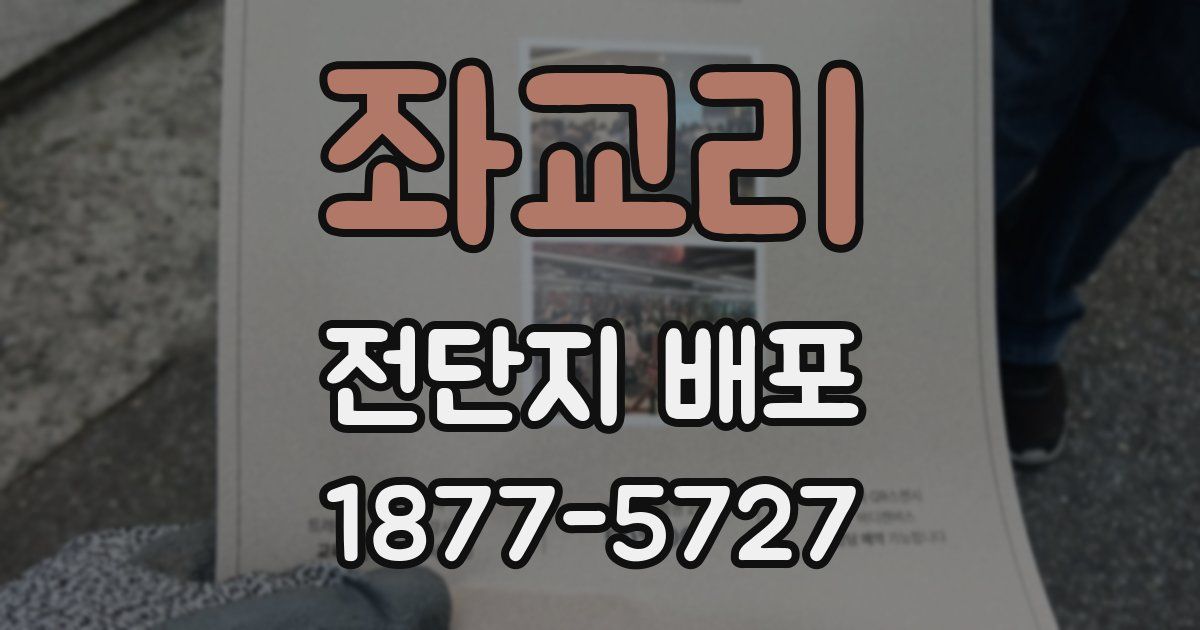 좌교리 전단지 배포