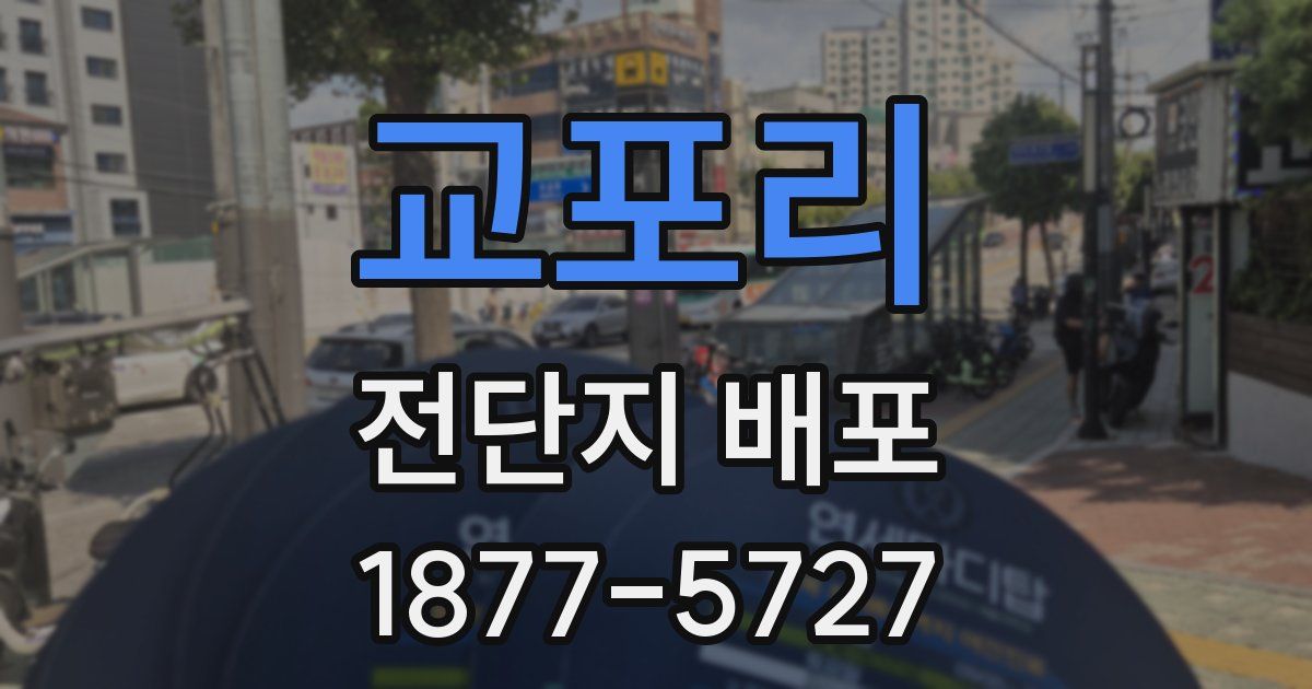 교포리 전단지 배포