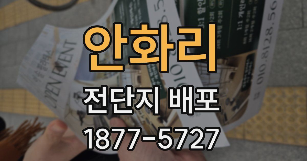안화리 전단지 배포