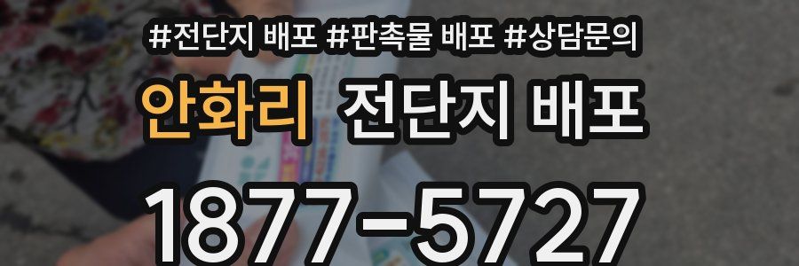 안화리 전단지 배포