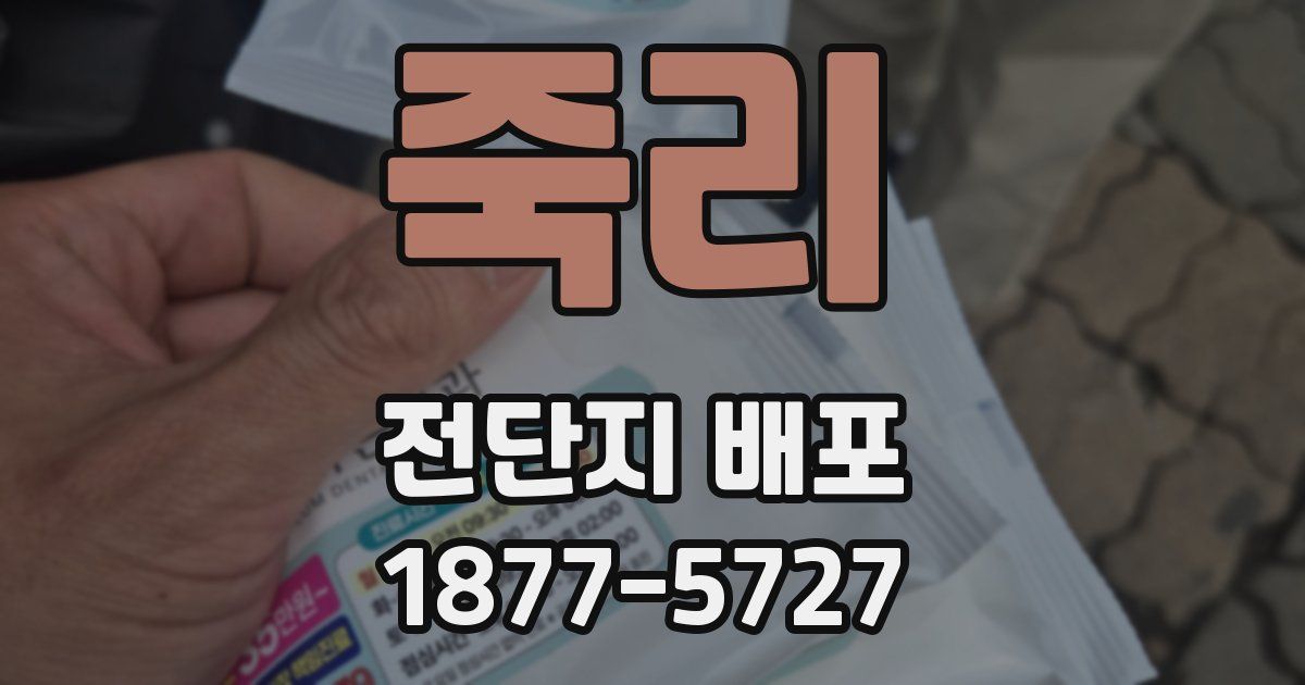 죽리 전단지 배포