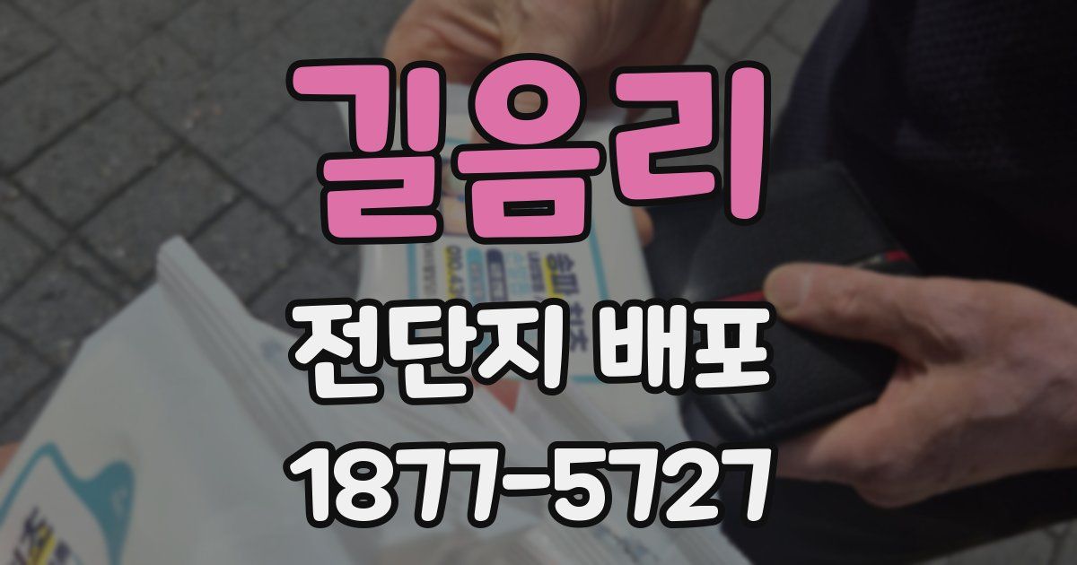 길음리 전단지 배포