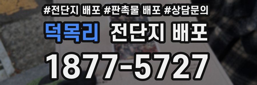 덕목리 전단지 배포
