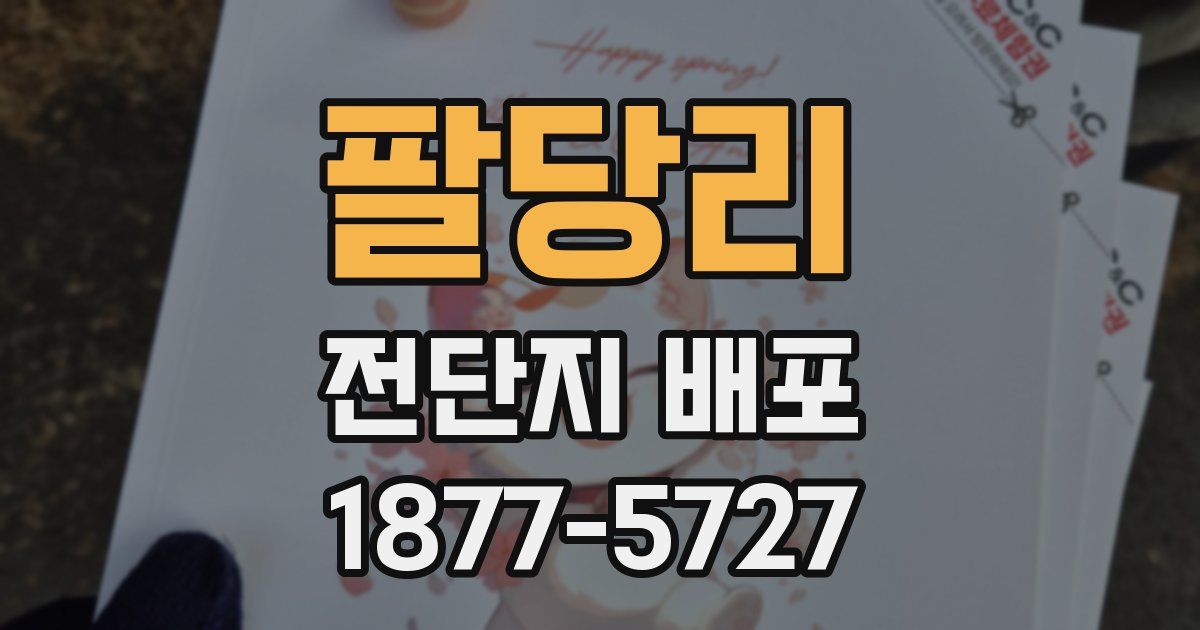 팔당리 전단지 배포