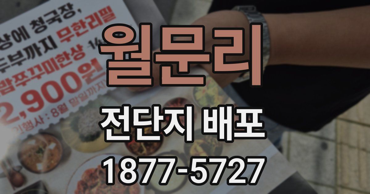 월문리 전단지 배포