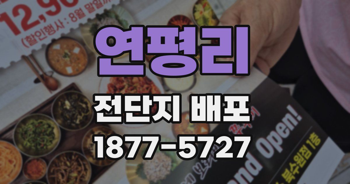 연평리 전단지 배포