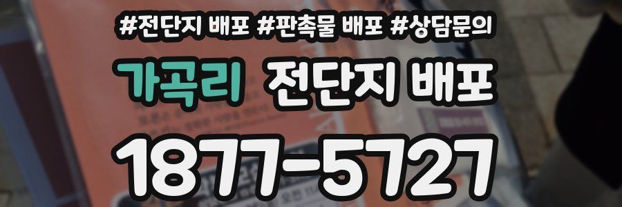 가곡리 전단지 배포