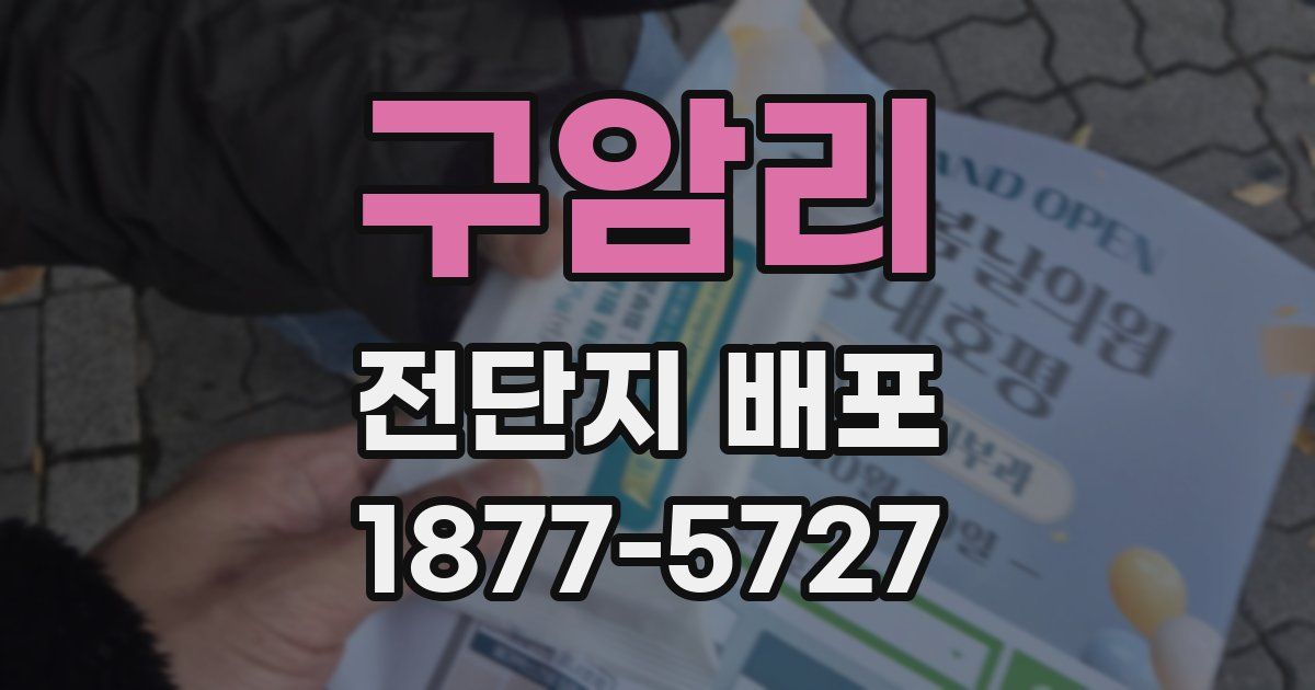 구암리 전단지 배포
