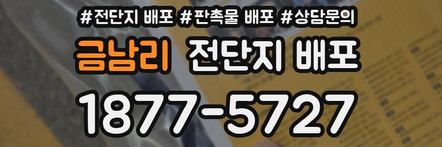 금남리 전단지 배포