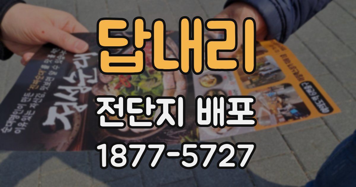 답내리 전단지 배포