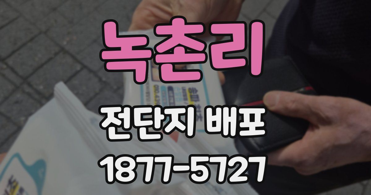 녹촌리 전단지 배포