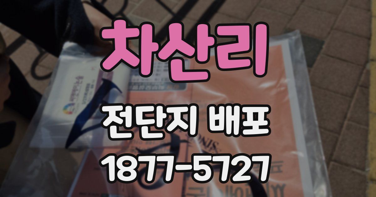 차산리 전단지 배포