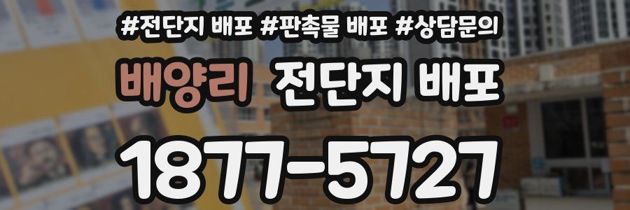 배양리 전단지 배포