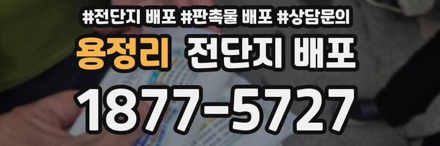 용정리 전단지 배포