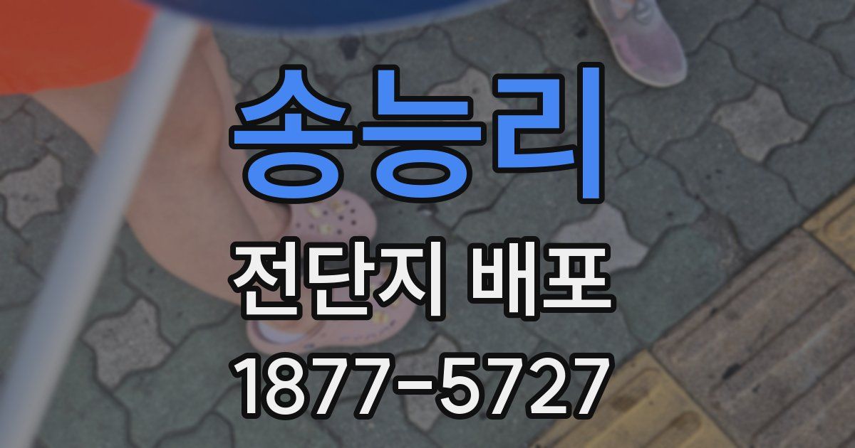 송능리 전단지 배포