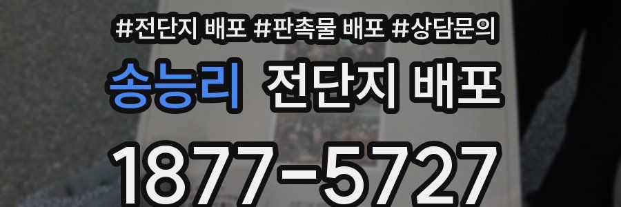 송능리 전단지 배포