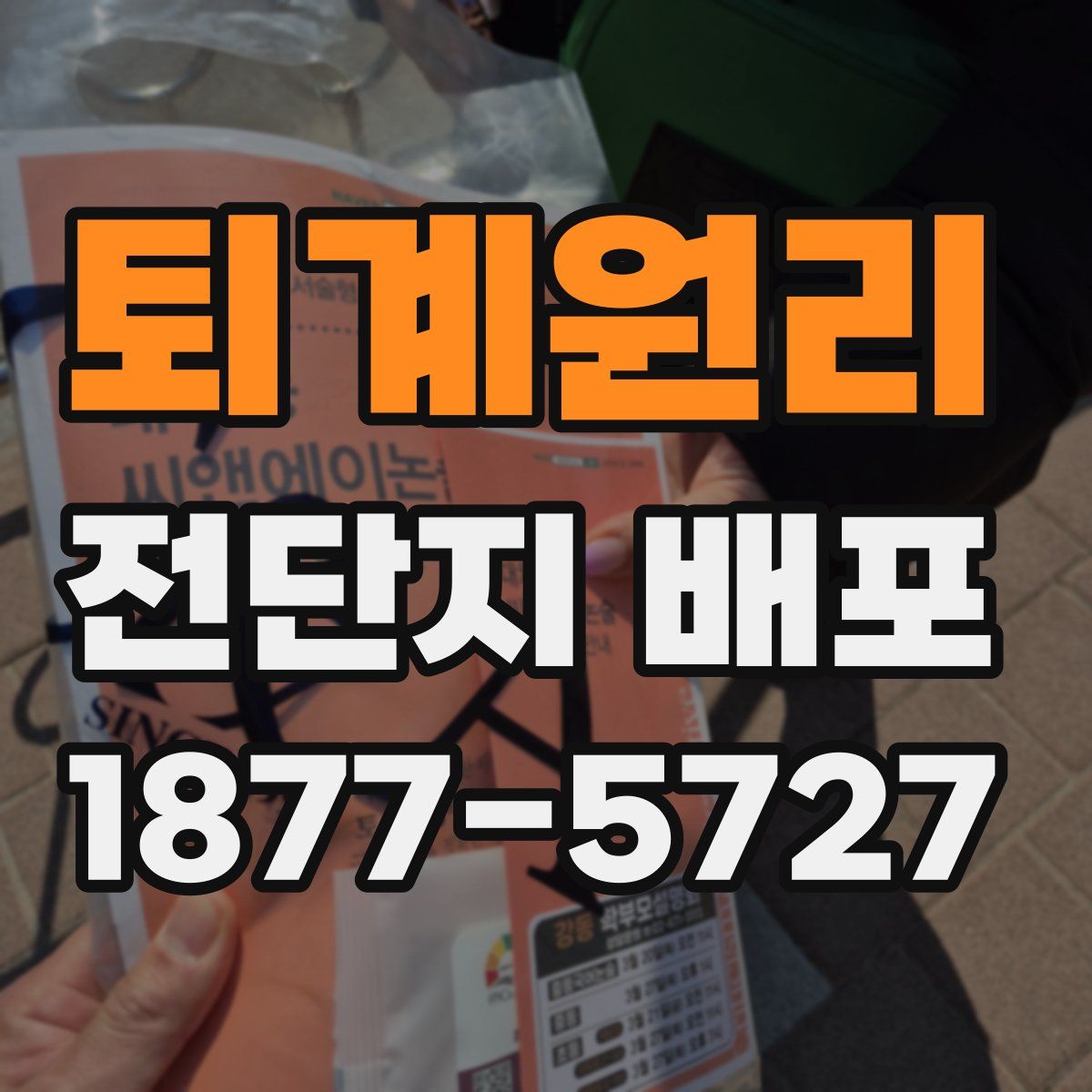 퇴계원리 전단지 배포