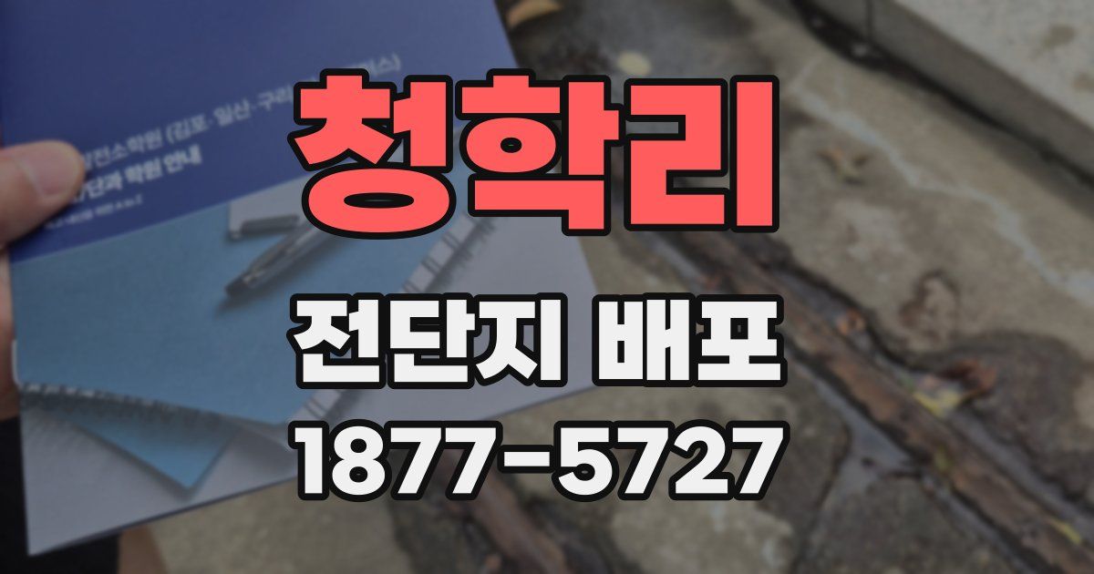 청학리 전단지 배포