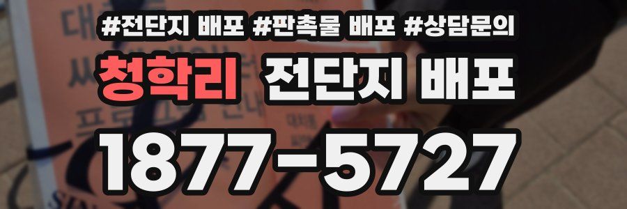 청학리 전단지 배포
