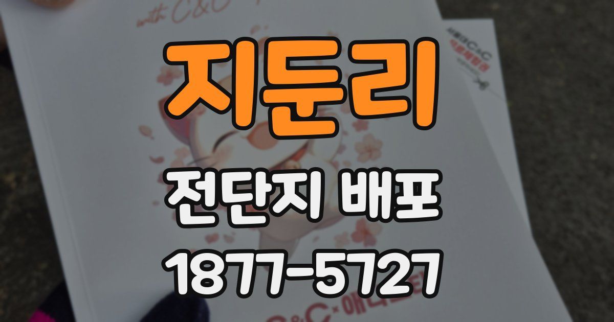 지둔리 전단지 배포