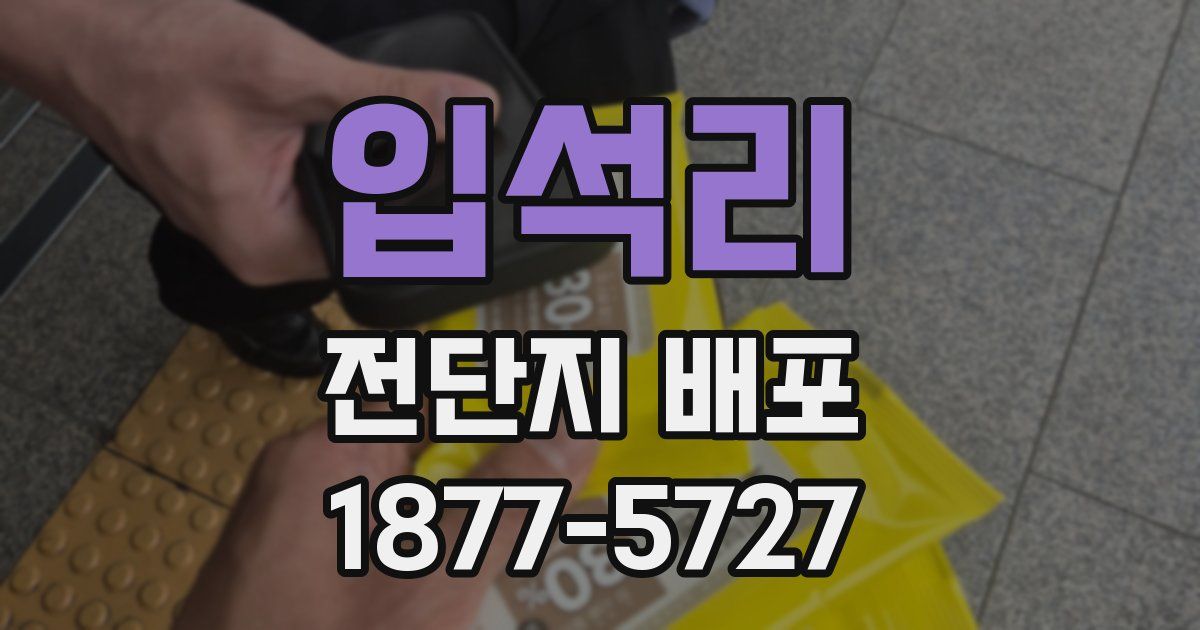 입석리 전단지 배포