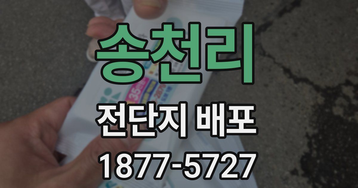 송천리 전단지 배포