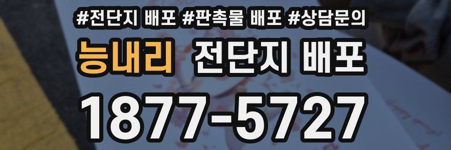 능내리 전단지 배포