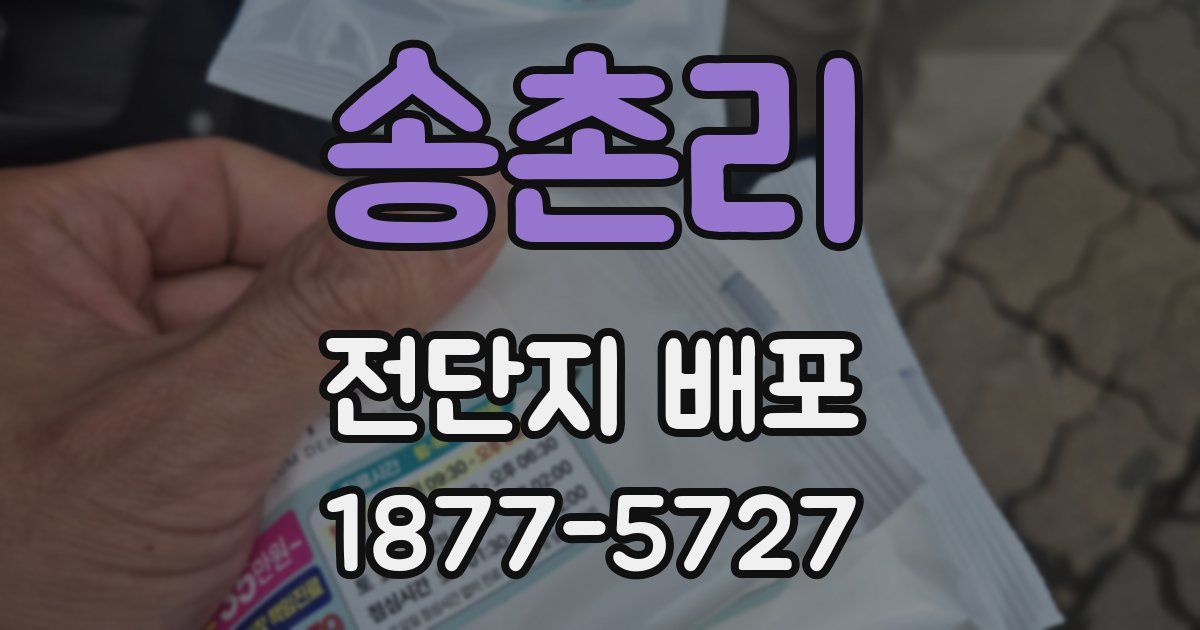 송촌리 전단지 배포