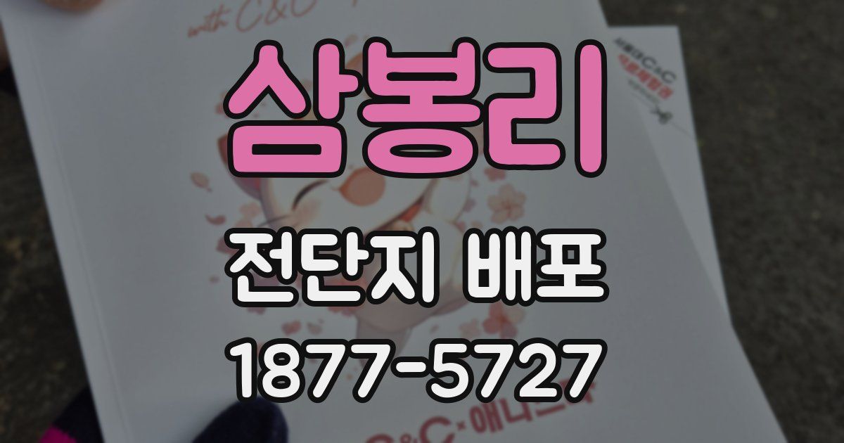 삼봉리 전단지 배포