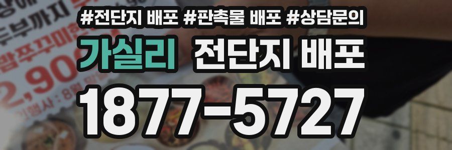 가실리 전단지 배포
