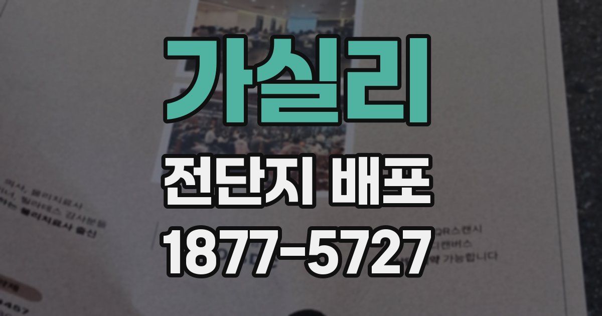 가실리 전단지 배포
