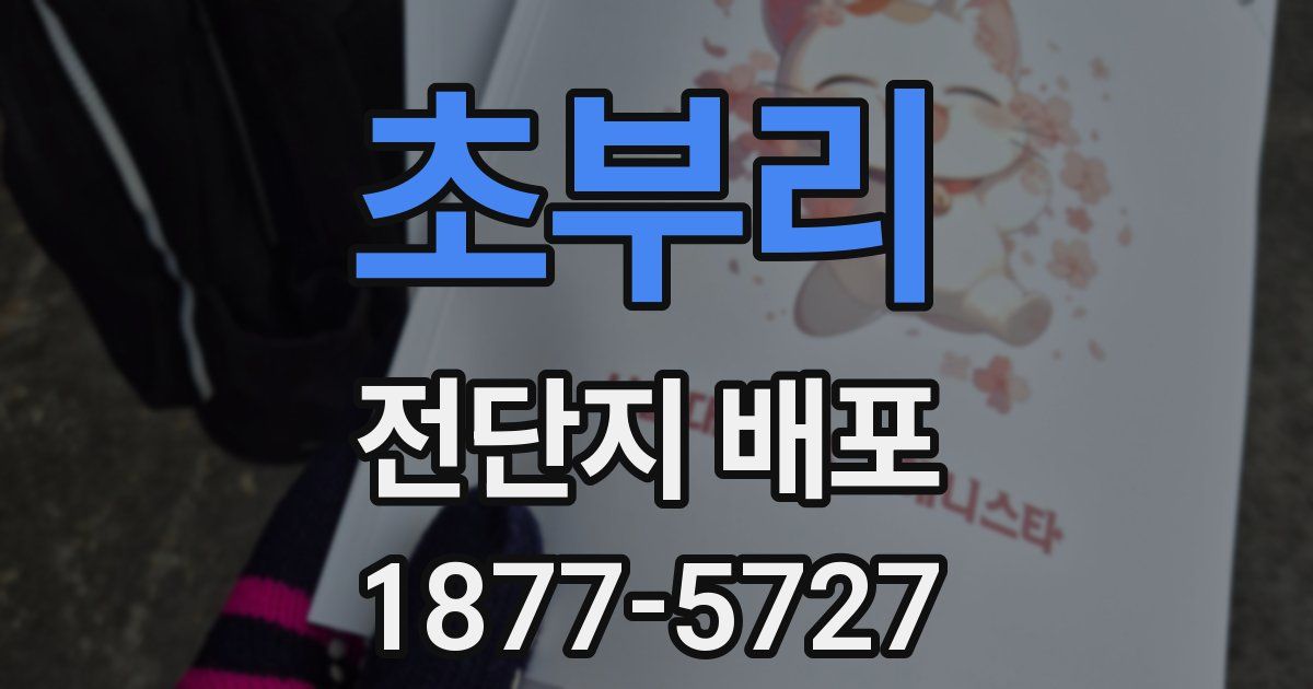 초부리 전단지 배포