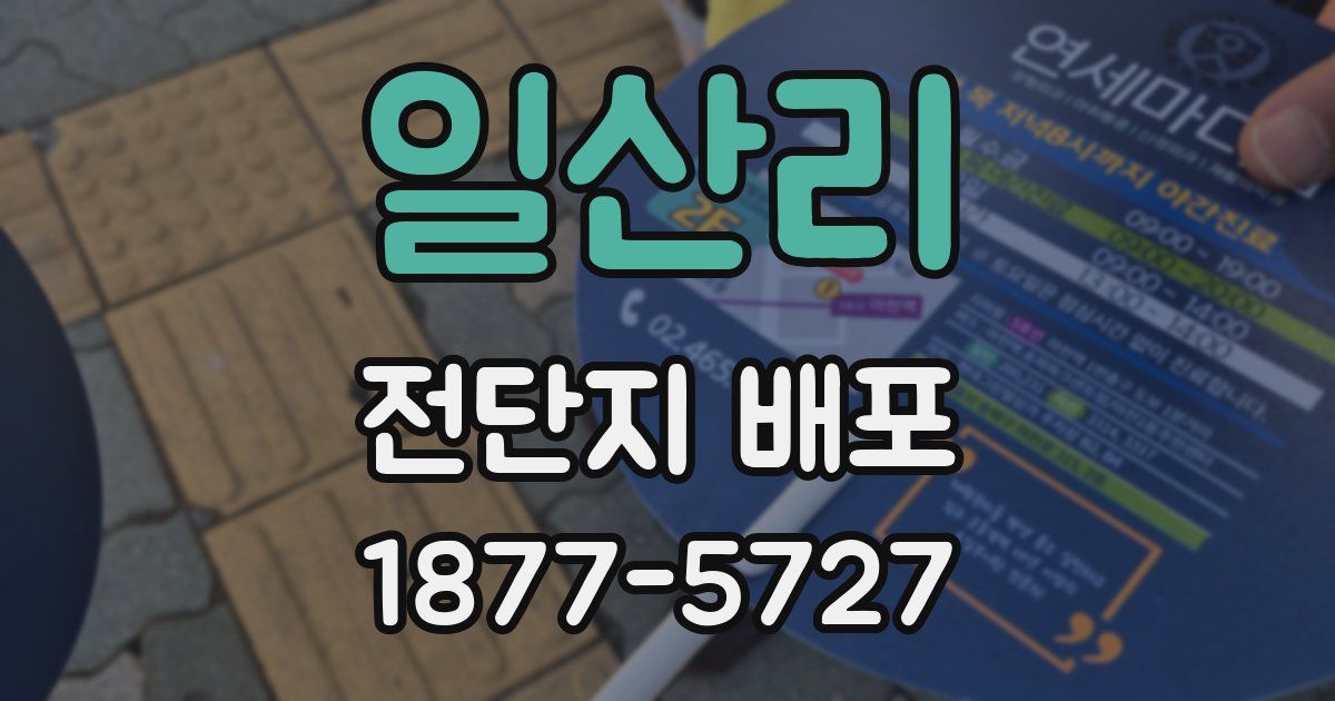 일산리 전단지 배포
