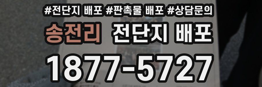 송전리 전단지 배포