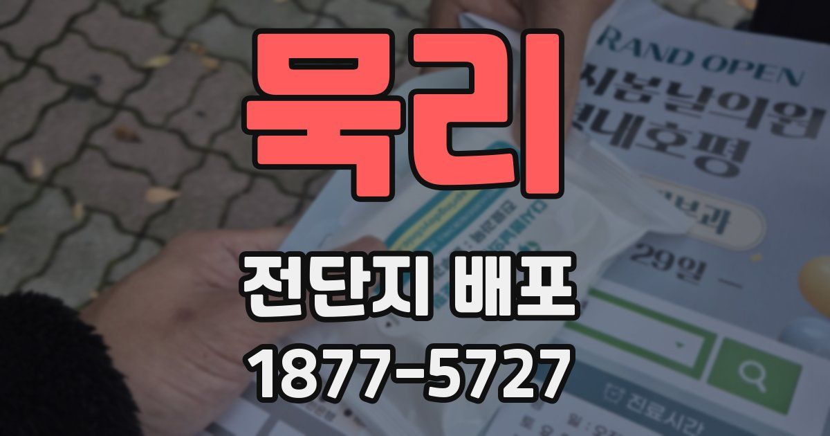묵리 전단지 배포