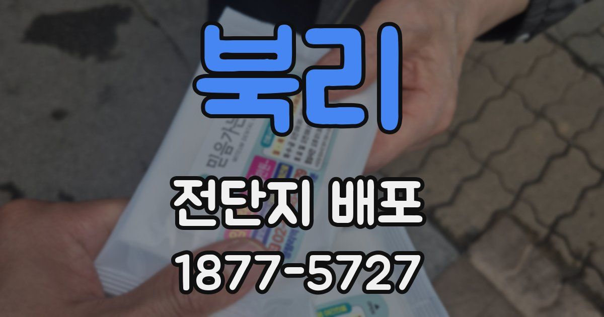 북리 전단지 배포