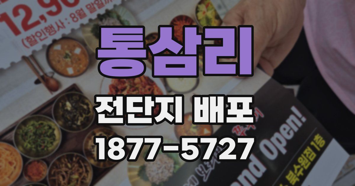 통삼리 전단지 배포