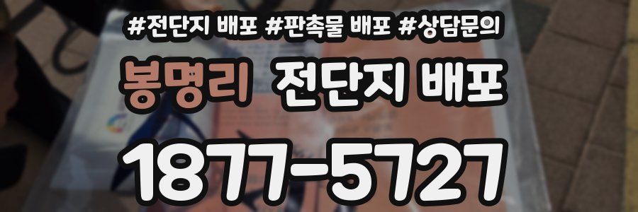 봉명리 전단지 배포