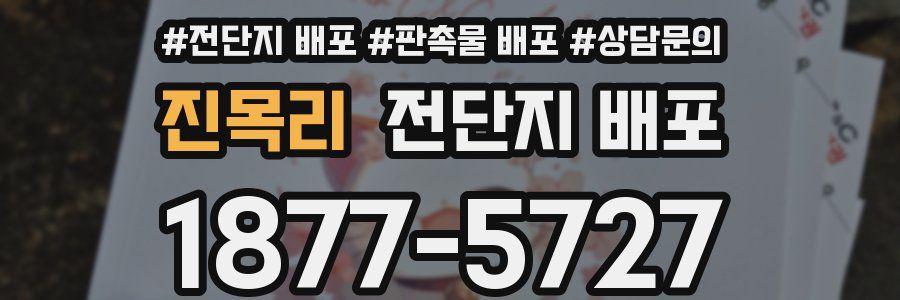 진목리 전단지 배포